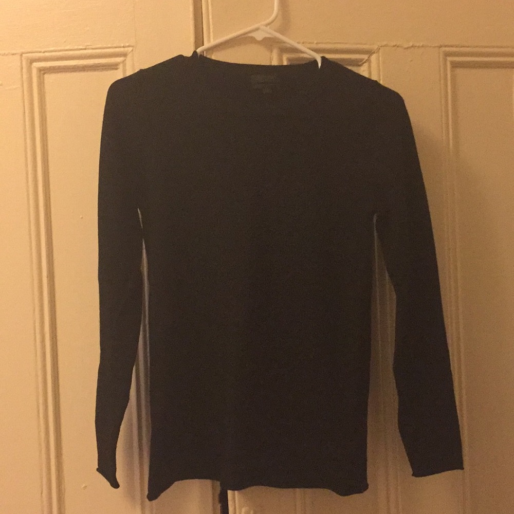 JCrew Black Cashmere Sweater. Size S